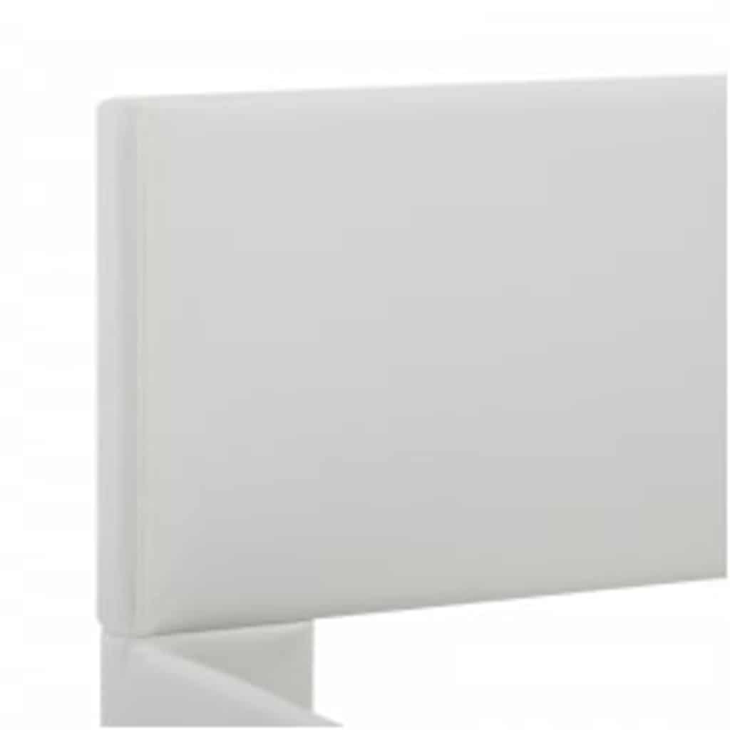 sengestel med LED 100x200 cm kunstlæder hvid