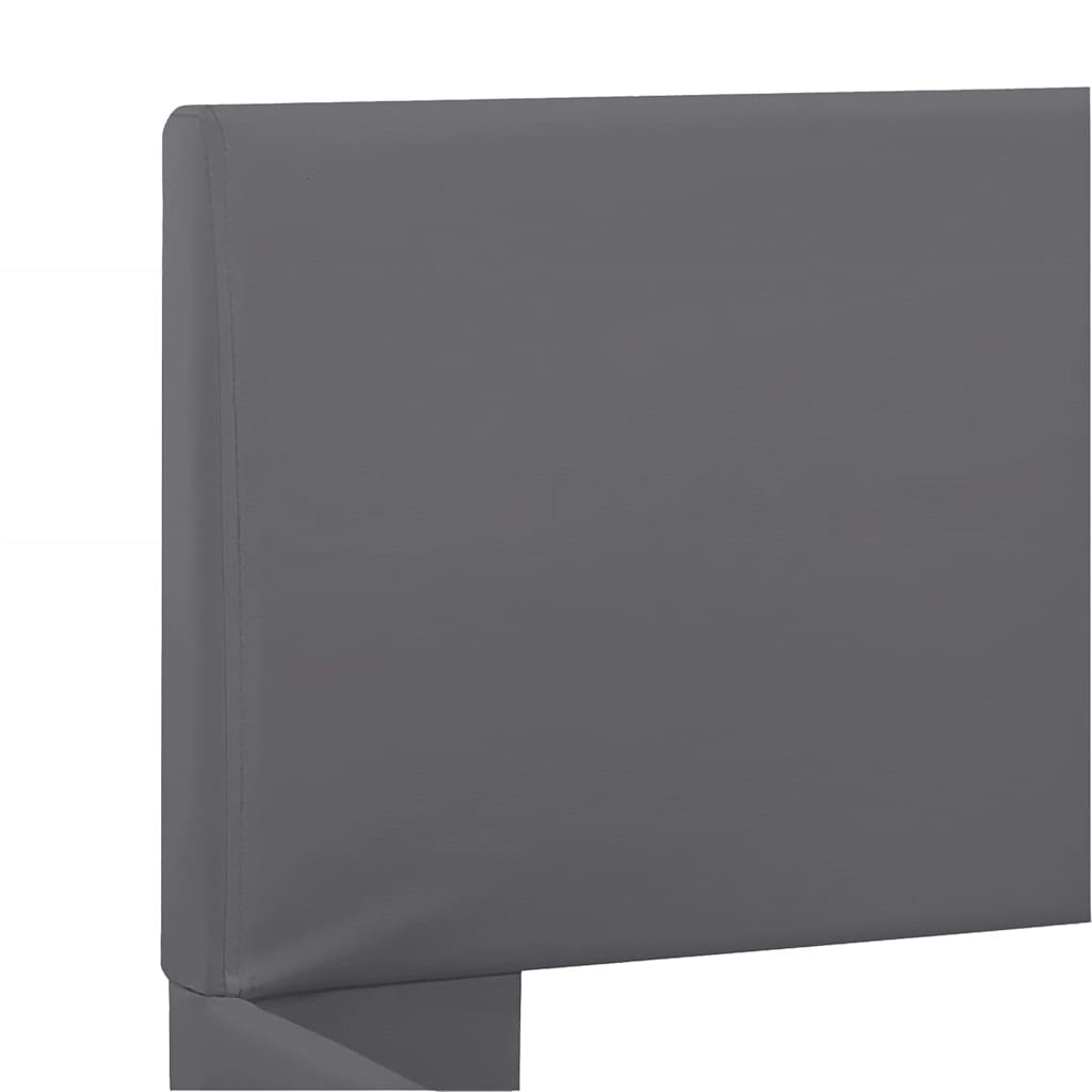 sengestel med LED 180x200 cm kunstlæder grå