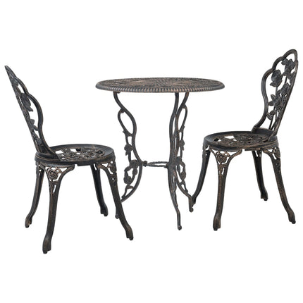 bistrosæt 3 dele støbt aluminium