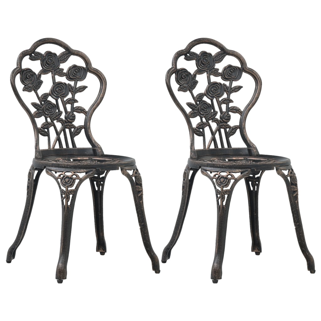 bistrostole 2 stk. stbt aluminium bronzefarvet