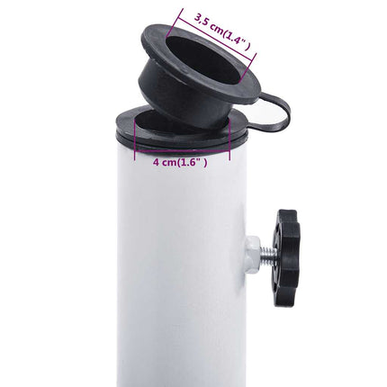 parasolfod 9 kg 40 cm støbejern hvid
