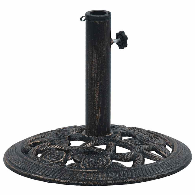 parasolfod 9 kg 40 cm støbejern sort og bronze