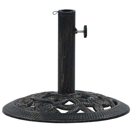 parasolfod 9 kg 40 cm støbejern sort og bronze