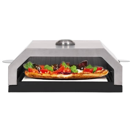 pizzaovn med keramisk sten til gas- eller kulgrill