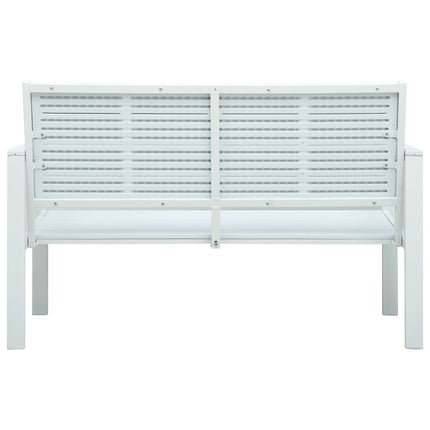 havebænk 120 cm HDPE trælook hvid