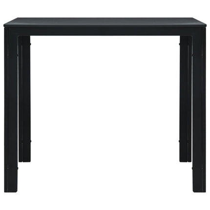 sofabord 78x78x74 cm HDPE trælook sort