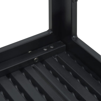 sofabord 78x78x74 cm HDPE trælook sort