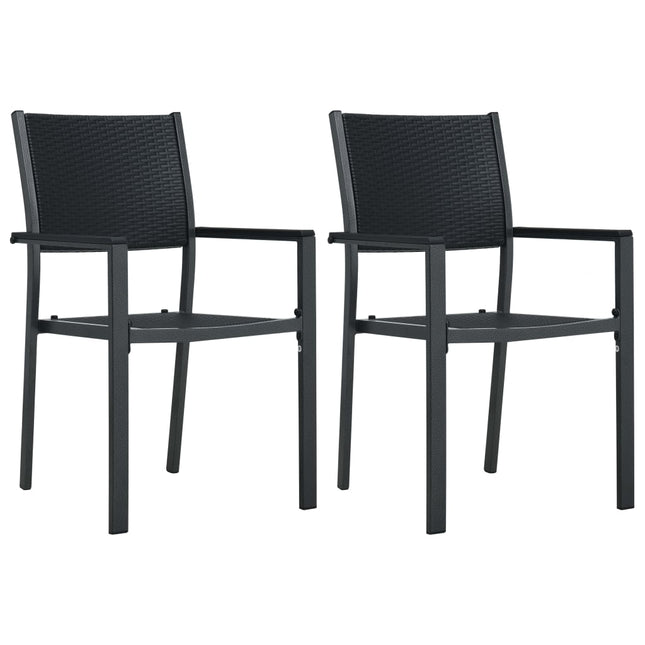 havestole 2 stk. plastik rattanlook sort