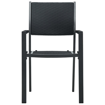 havestole 2 stk. plastik rattanlook sort