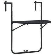 hængende altanbord 60 x 64 x 83,5 cm plastik rattanlook sort