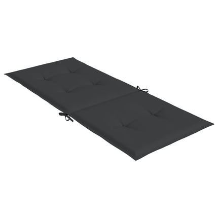 stolehynder m. høj ryg 4 stk. 120x50x3 cm stof sort