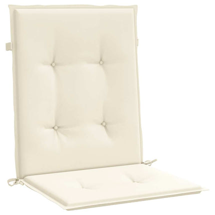 stolehynde m. lav ryg 4 stk. 100x50x2 cm oxfordstof cremefarvet