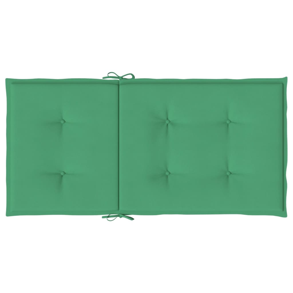 stolehynde m. lav ryg 4 stk. 100x50x3 cm oxfordstof grøn