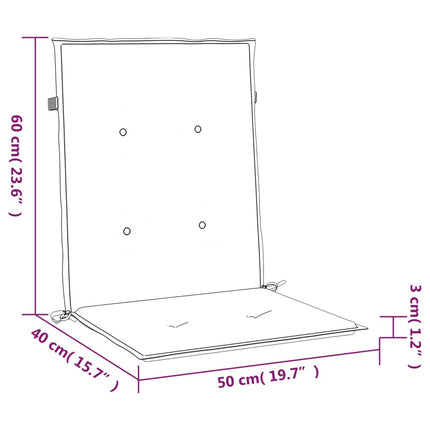Have stol puder 2 stk. Rød 100 x 50 x 3 cm