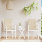 stolehynde m. lav ryg 2 stk. 100x50x3 cm oxfordstof beige