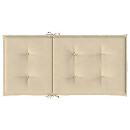 stolehynde m. lav ryg 4 stk. 100x50x3 cm oxfordstof beige