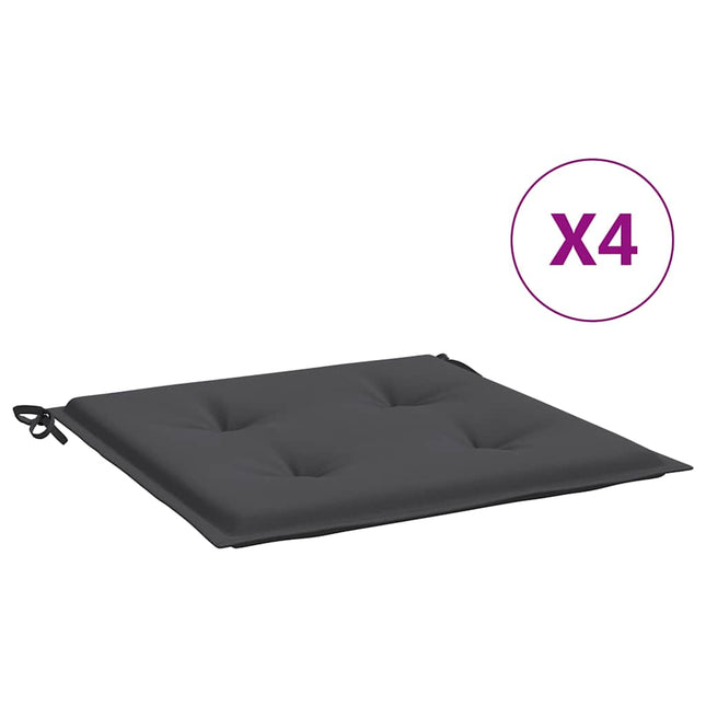hynder til havestol 4 stk. 40x40x4 cm oxfordstof antracitgrå