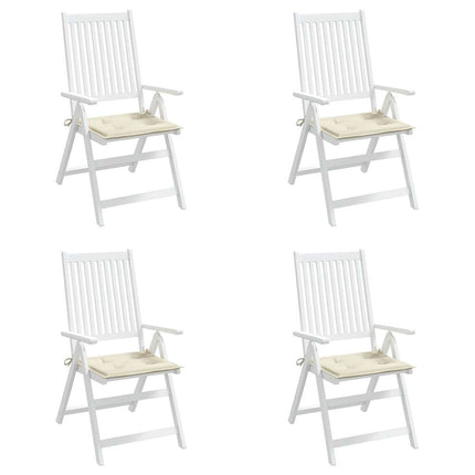 hynder til havestol 4 stk. 40x40x4 cm oxfordstof cremefarvet