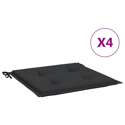 hynder til havestol 4 stk. 40x40x3 cm oxfordstof sort
