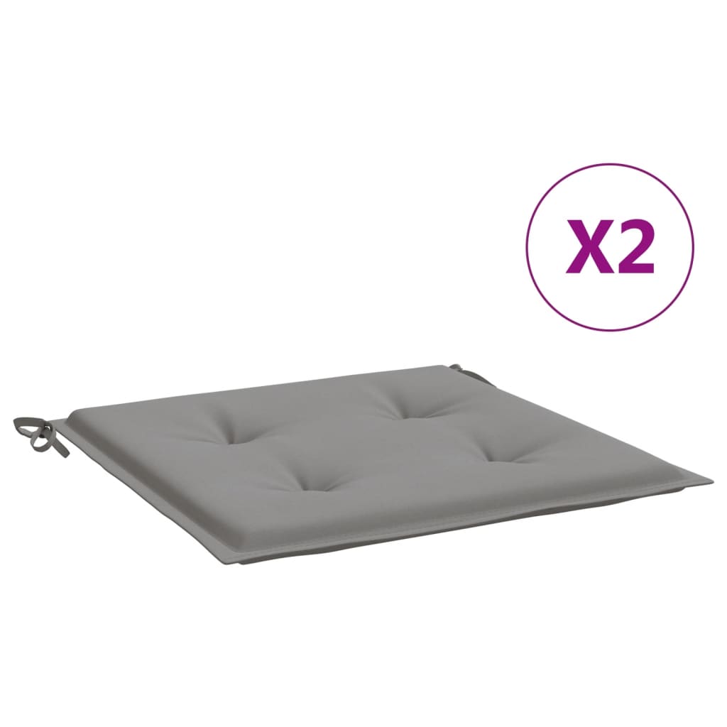 hynder til havestol 2 stk. 50x50x4 cm oxfordstof grå