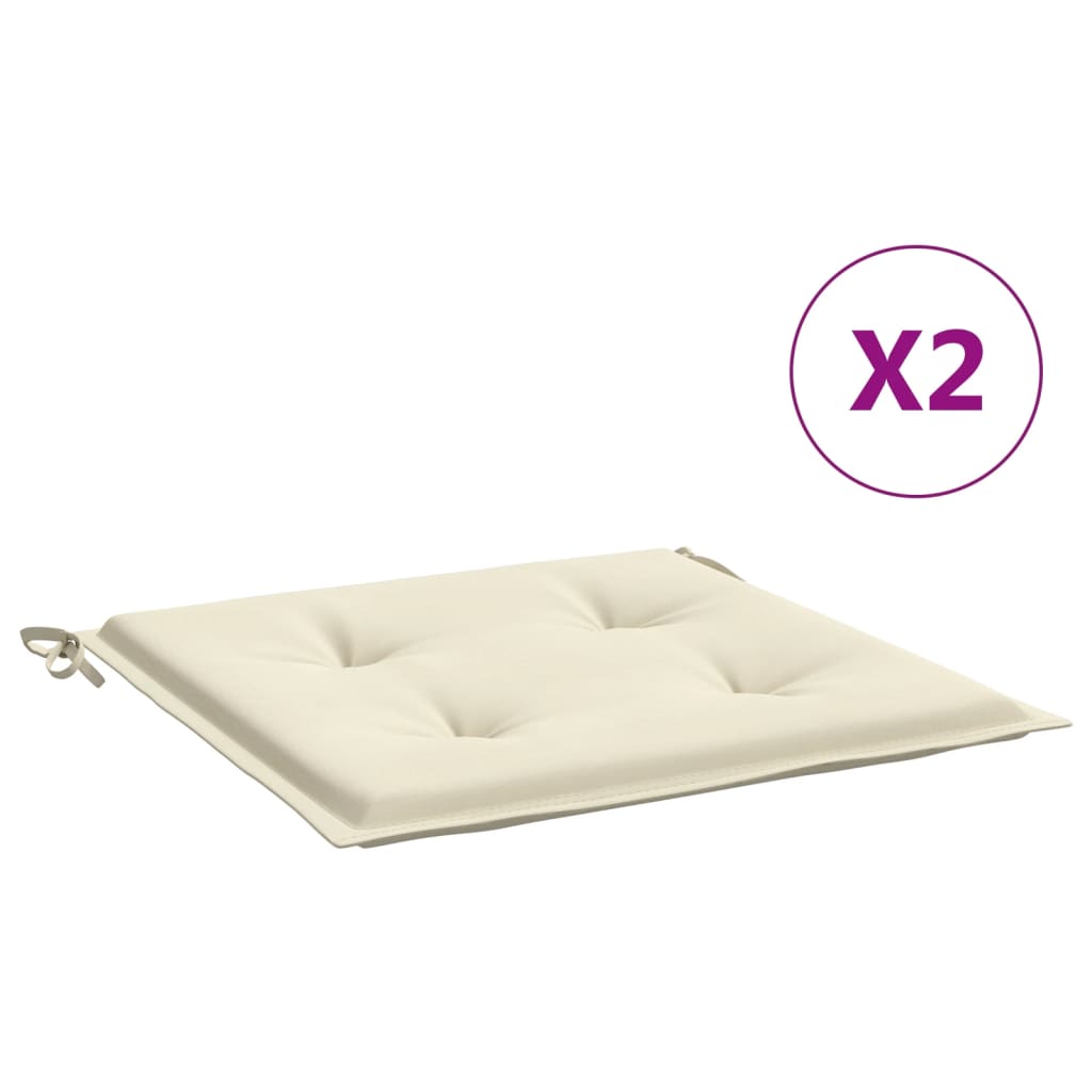 hynder til havestol 2 stk. 50x50x4 cm oxfordstof cremefarvet