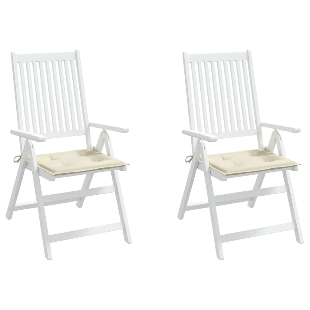 hynder til havestol 2 stk. 50x50x4 cm oxfordstof cremefarvet