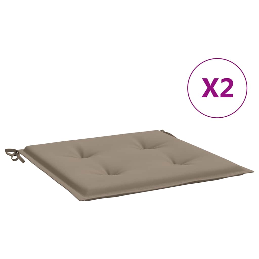 hynder til havestol 2 stk. 50x50x4 cm oxfordstof gråbrun