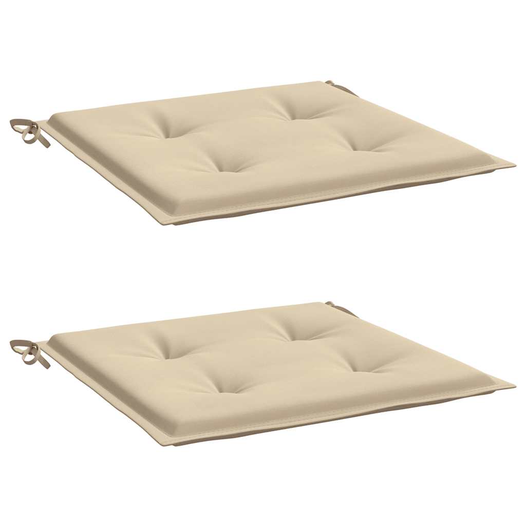 hynder til havestol 2 stk. 50x50x4 cm oxfordstof beige