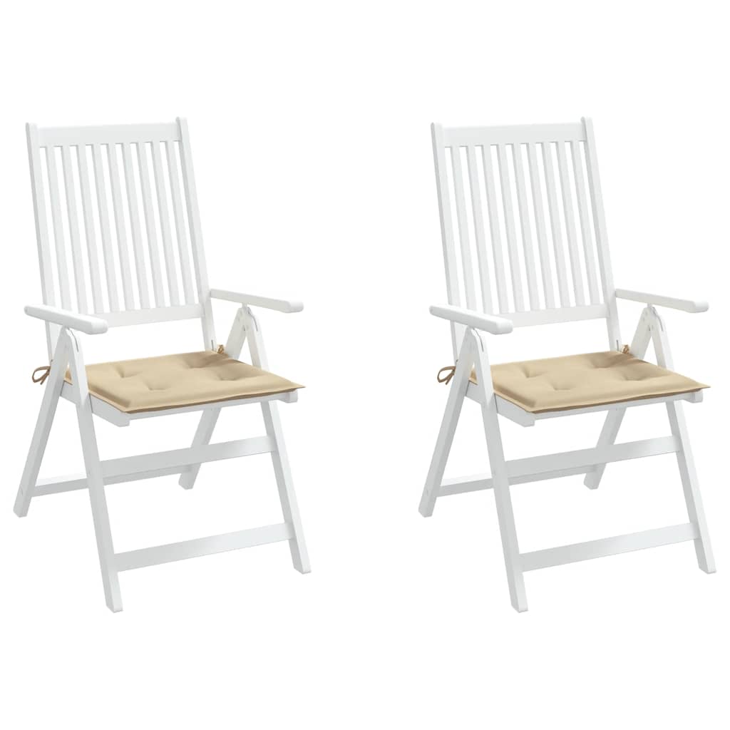 hynder til havestol 2 stk. 50x50x4 cm oxfordstof beige