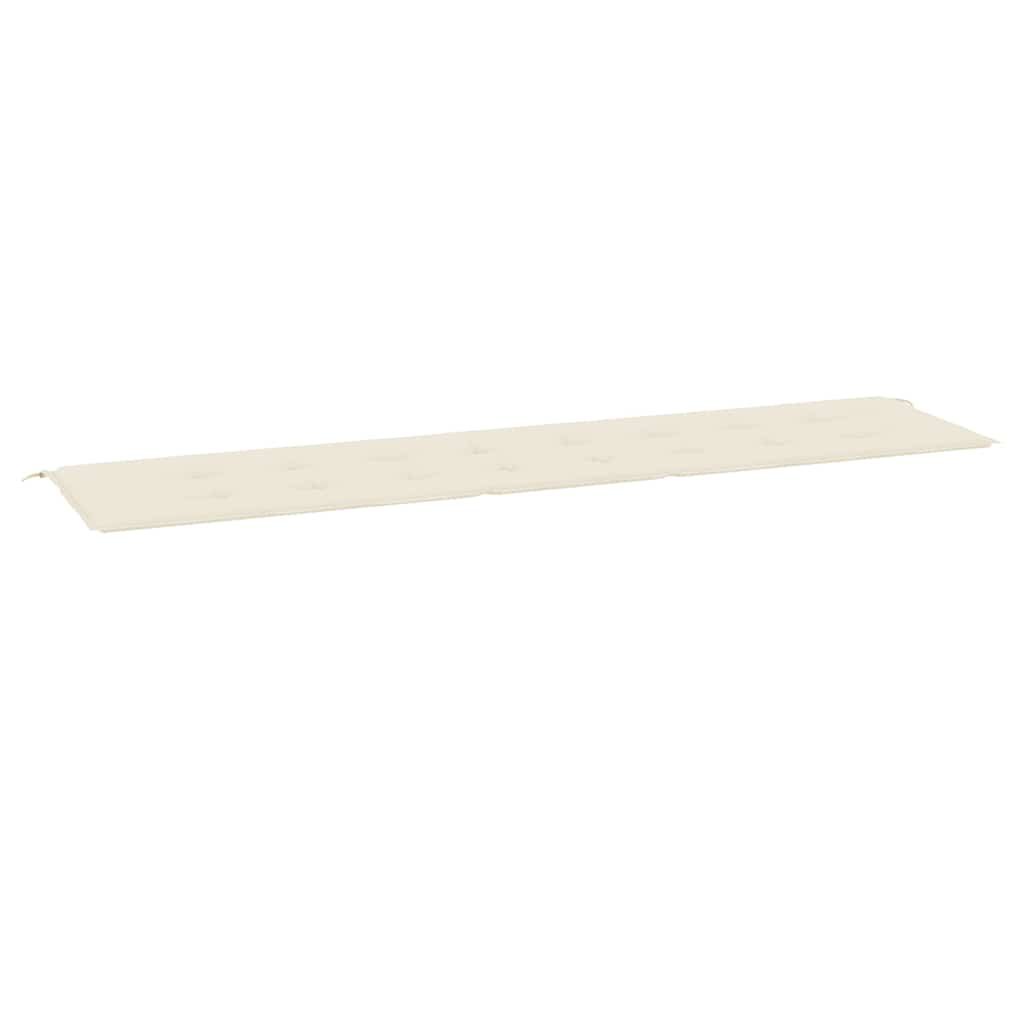 hynde til havebænk 200x50x4 cm oxfordstof cremefarvet