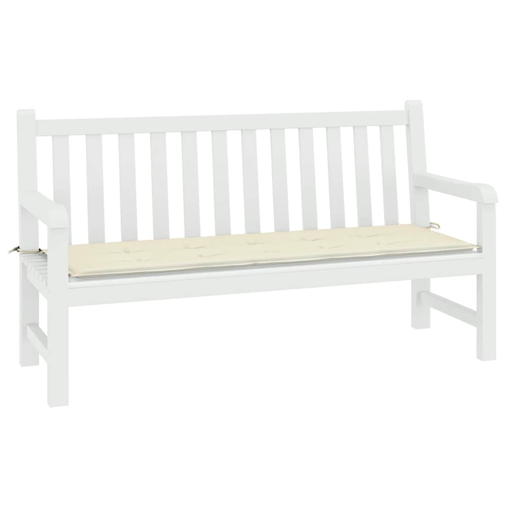 hynde til havebænk 200x50x4 cm oxfordstof cremefarvet