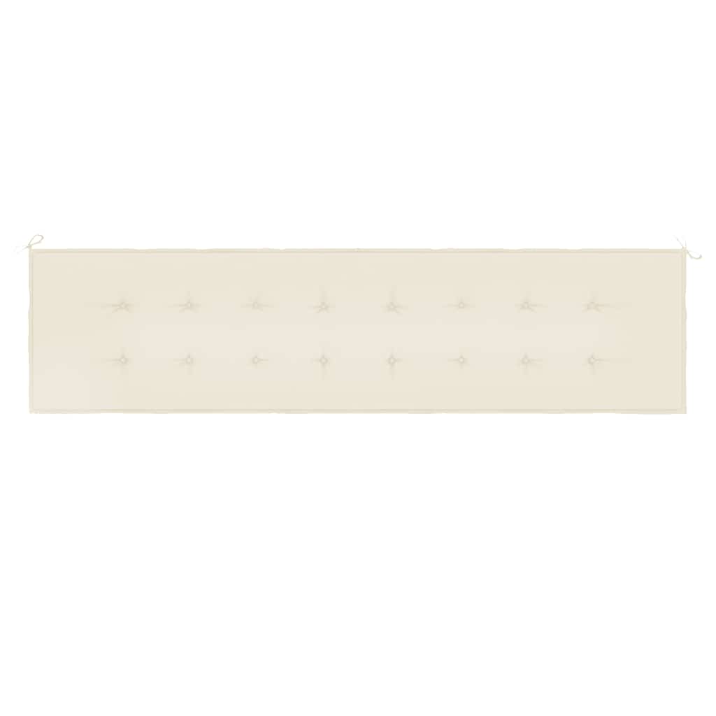 hynde til havebænk 200x50x4 cm oxfordstof cremefarvet