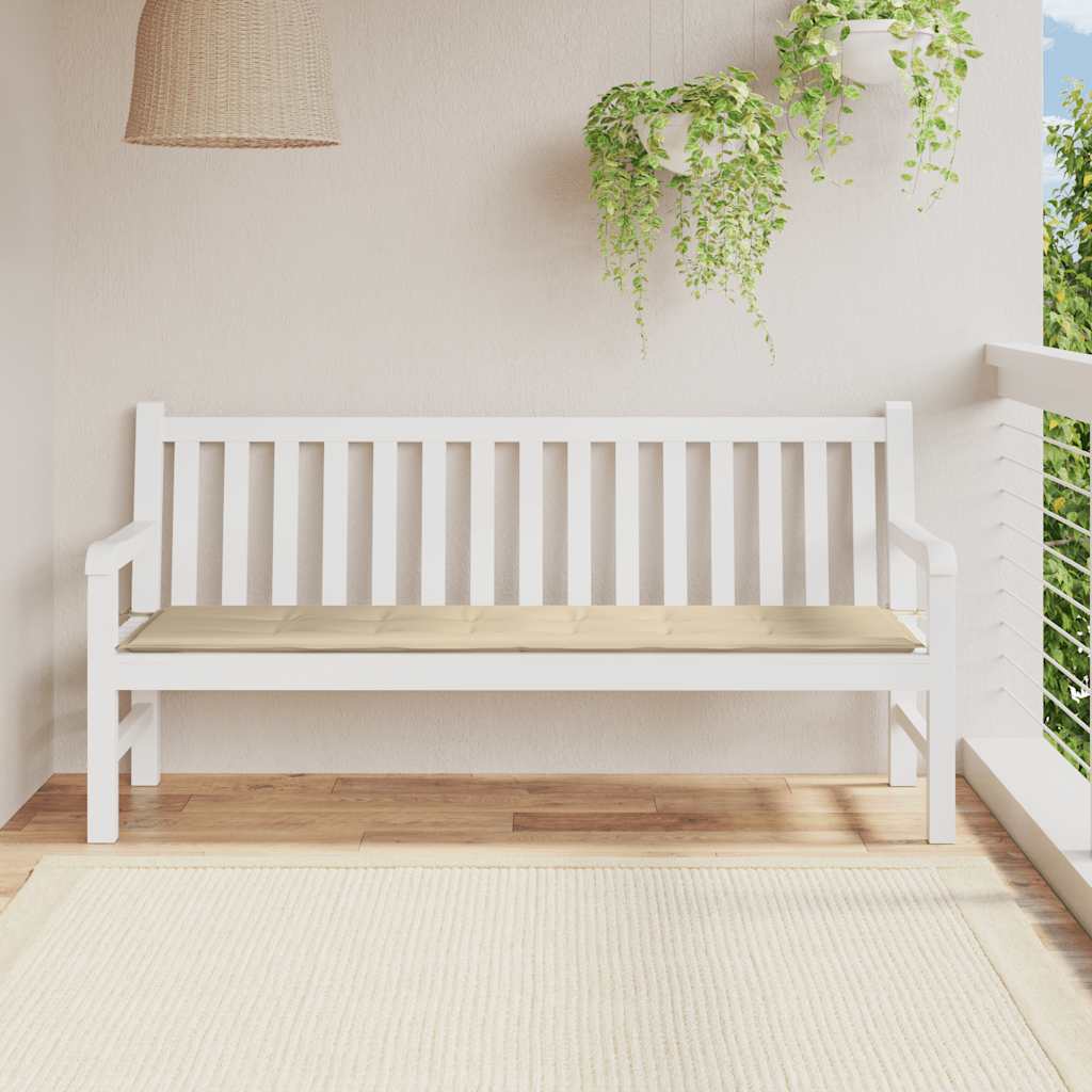 Hynde Til Havebænk 180x50x3 Cm Oxfordstof Beige - Vidaxl