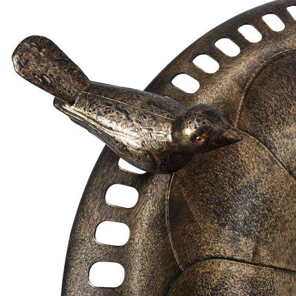 fuglebad plastik bronzefarvet