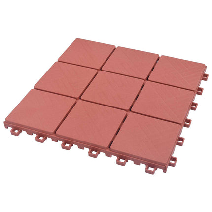 Terrasse Flise 10 stk. Rød 30,5 x 30,5 x 2,2 cm Polypropylen