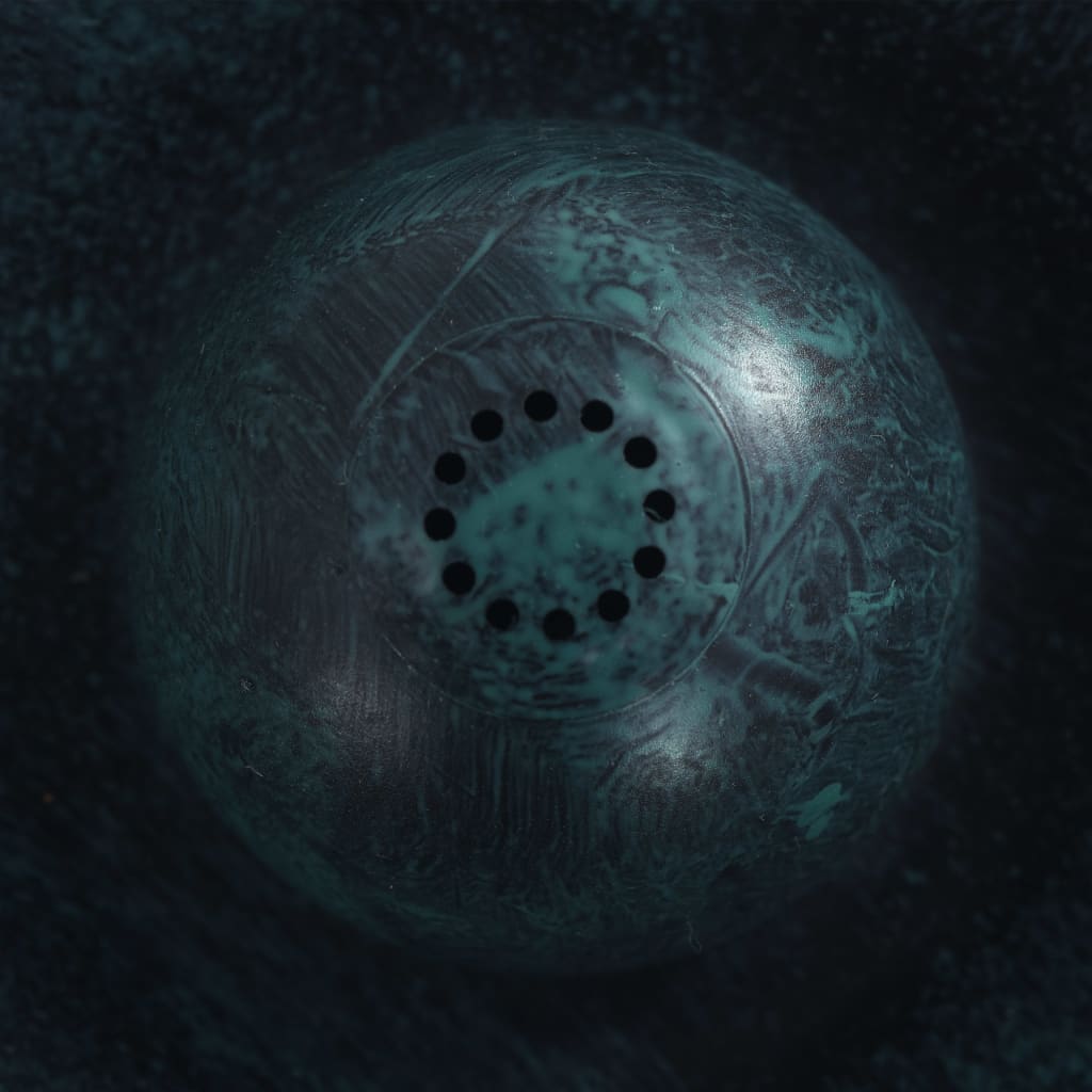 fuglebad med springvand 50x91 cm plastik grøn