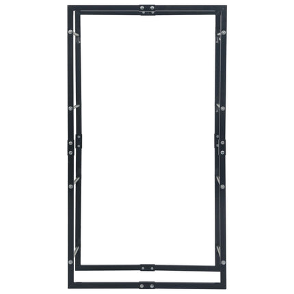 brændestativ 80x25x150 cm stål sort