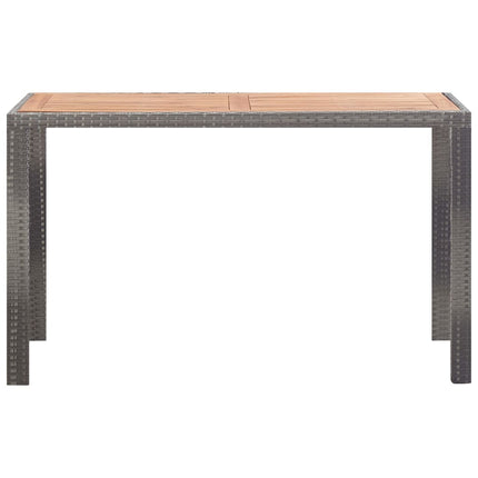 udendørs spisebordssæt 5 dele polyrattan og akacietræ antracit