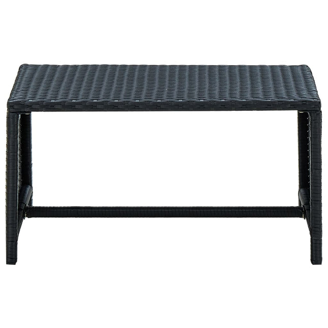 sofabord 70x40x38 cm polyrattan sort