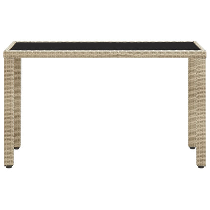 havebord 123x60x74 cm polyrattan beige