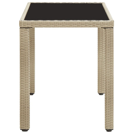 havebord 123x60x74 cm polyrattan beige