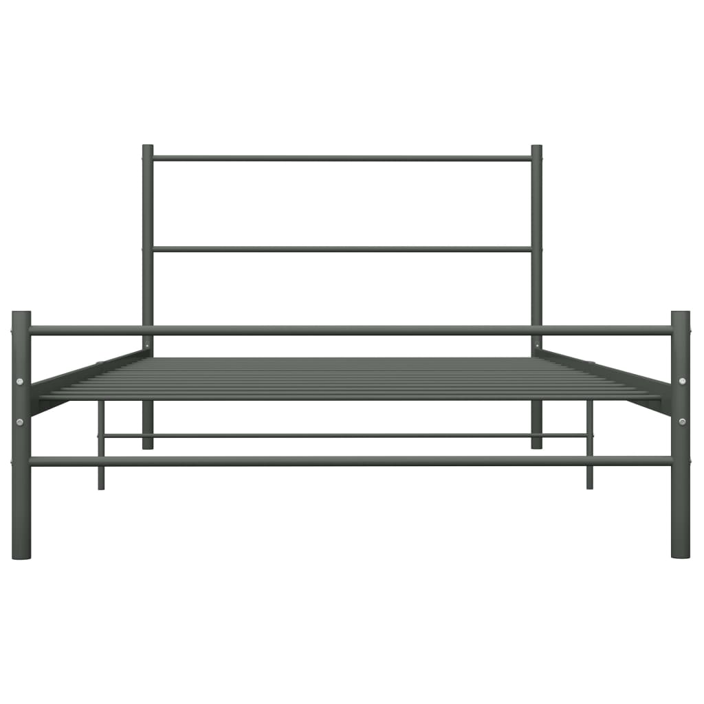 sengestel 100 x 200 cm metal grå