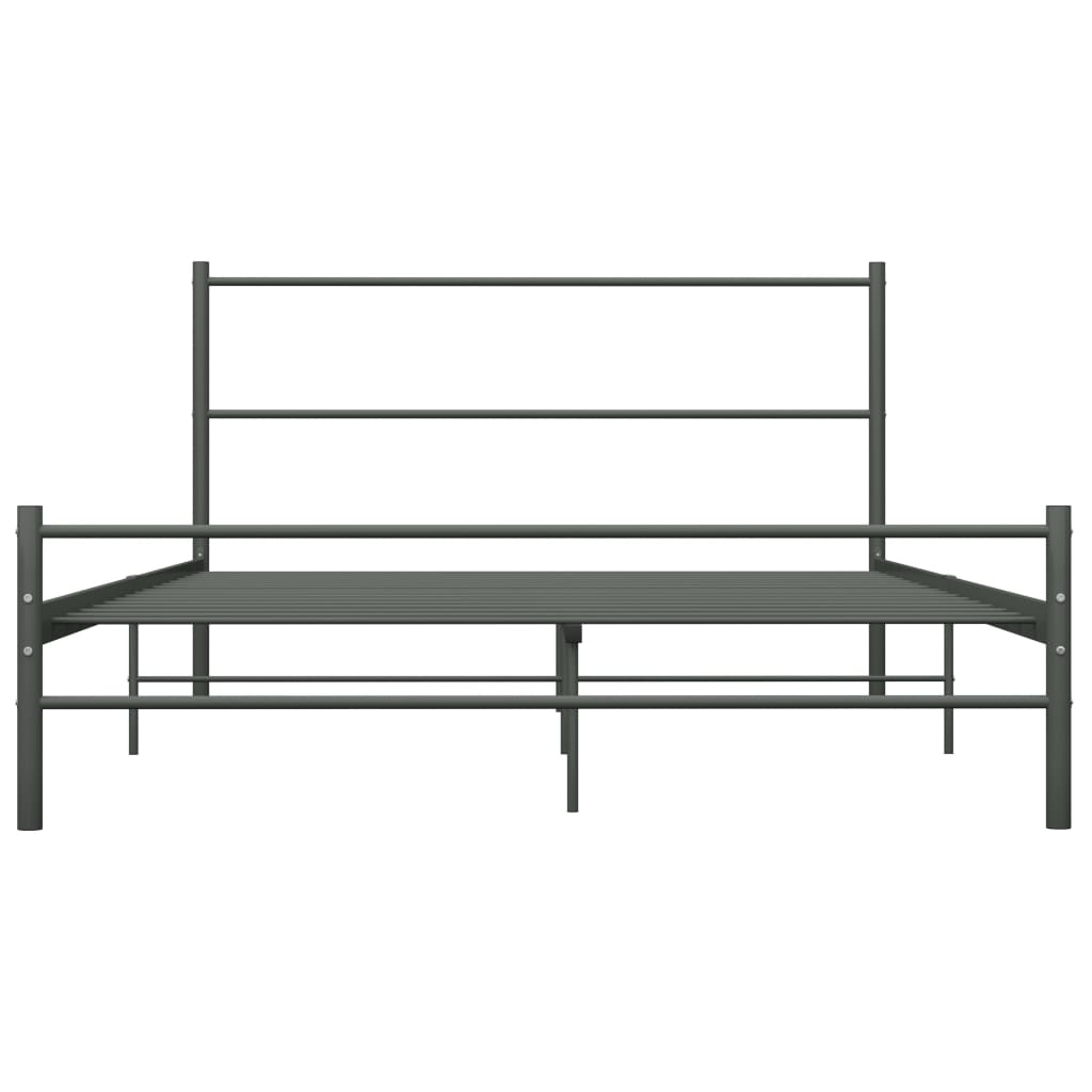 sengestel 120 x 200 cm metal grå