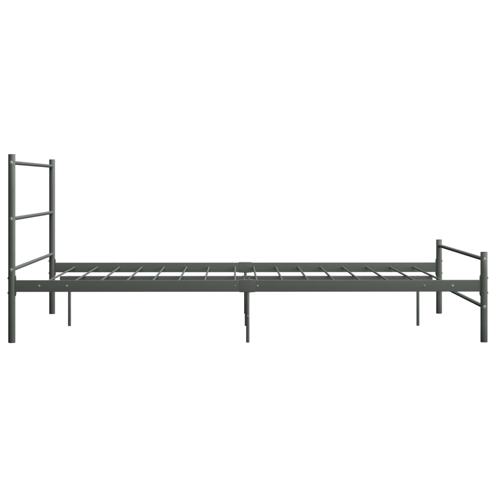 sengestel 120 x 200 cm metal grå
