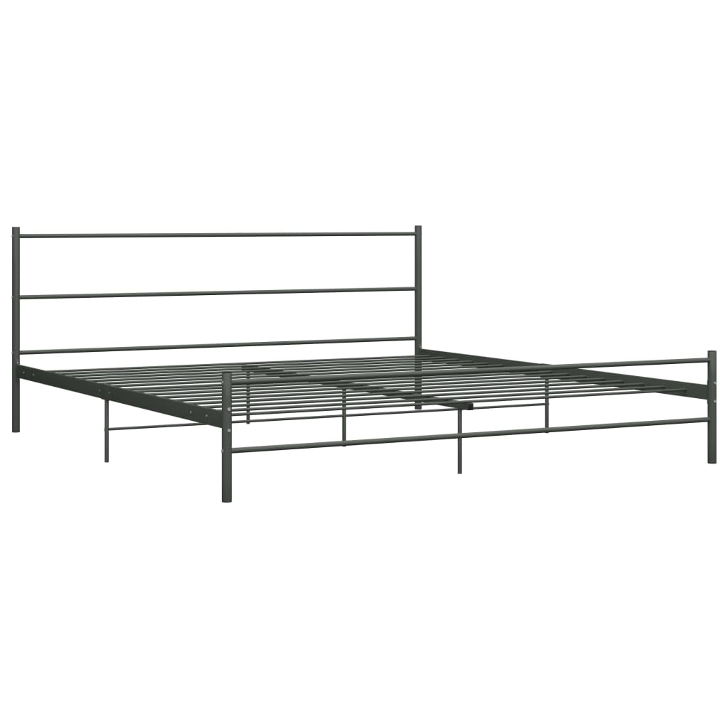 sengestel 200 x 200 cm metal grå