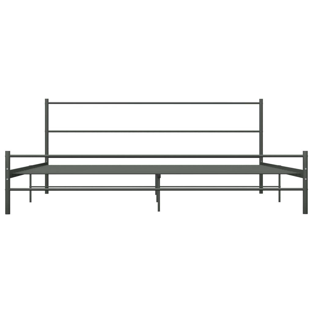 sengestel 200 x 200 cm metal grå