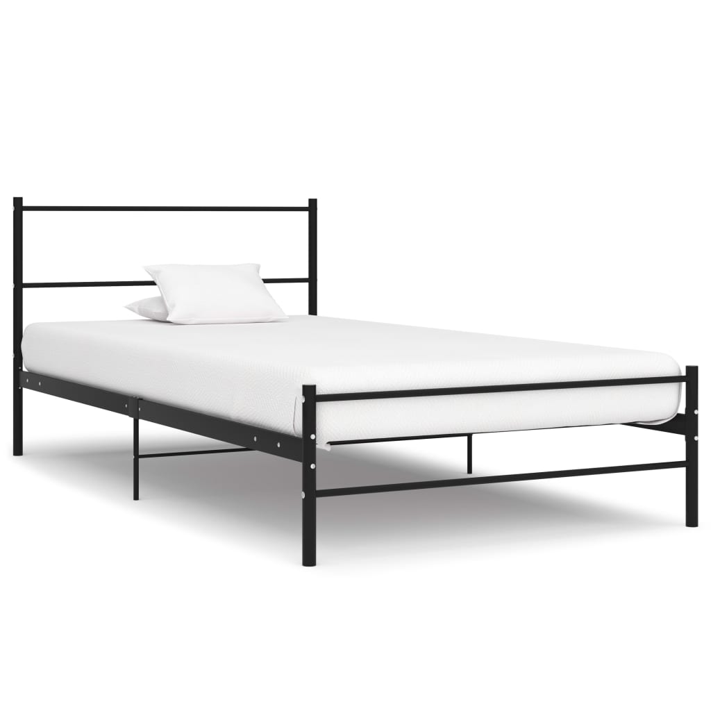 sengestel 100 x 200 cm metal sort