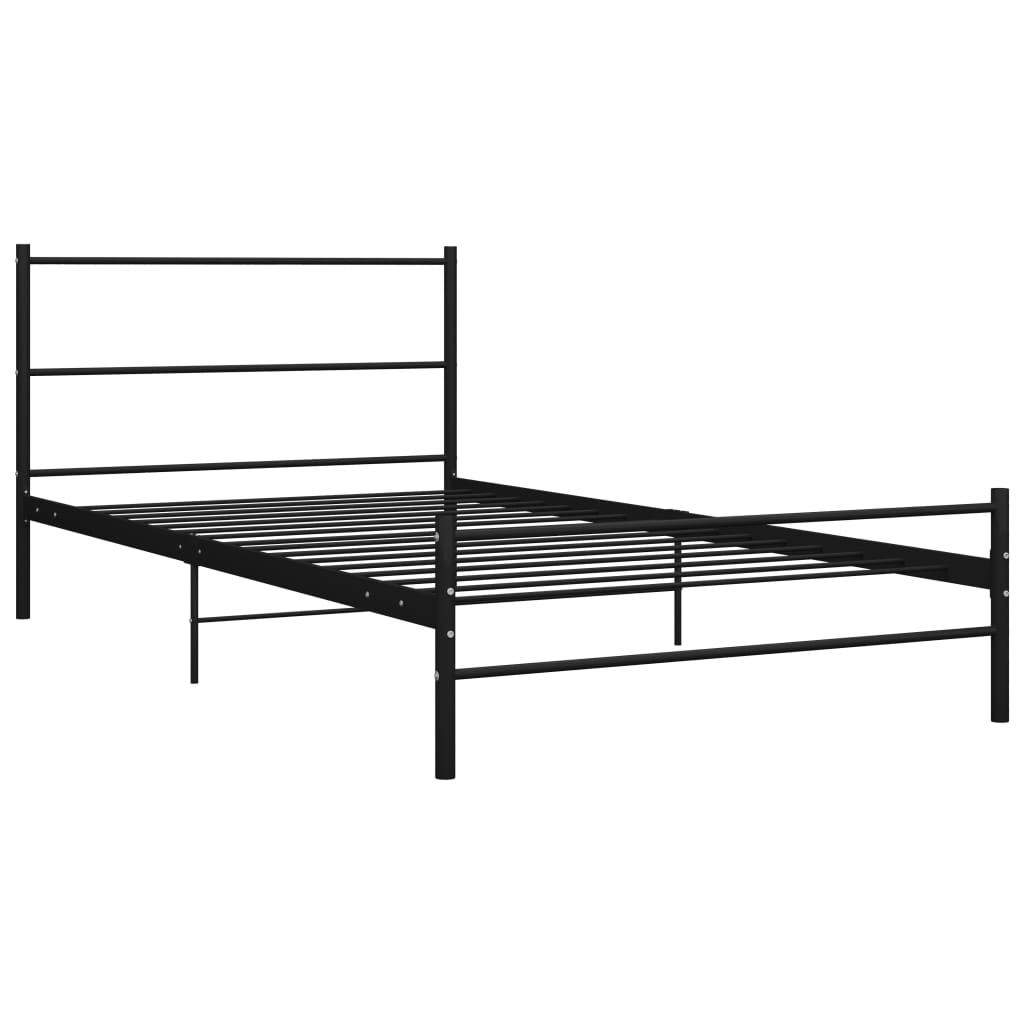 sengestel 100 x 200 cm metal sort