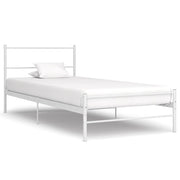 sengestel 90x200 cm metal hvid