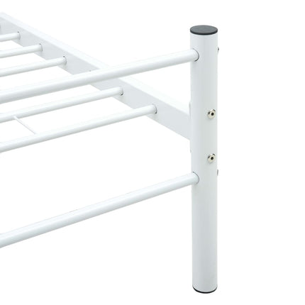sengestel 90x200 cm metal hvid